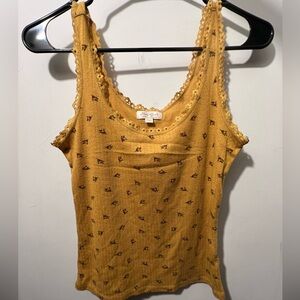 Yellow Floral Ultra Flirt Tanktop